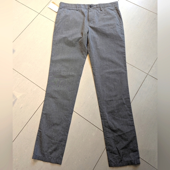 Men's Burberry London Designer Gray Cotton Pants - Size 32R NWT - Picture 2 of 9